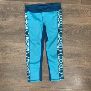 Forever 21 Women's Capri Leggings Cropped Activewear Gym Athletics Blue Small